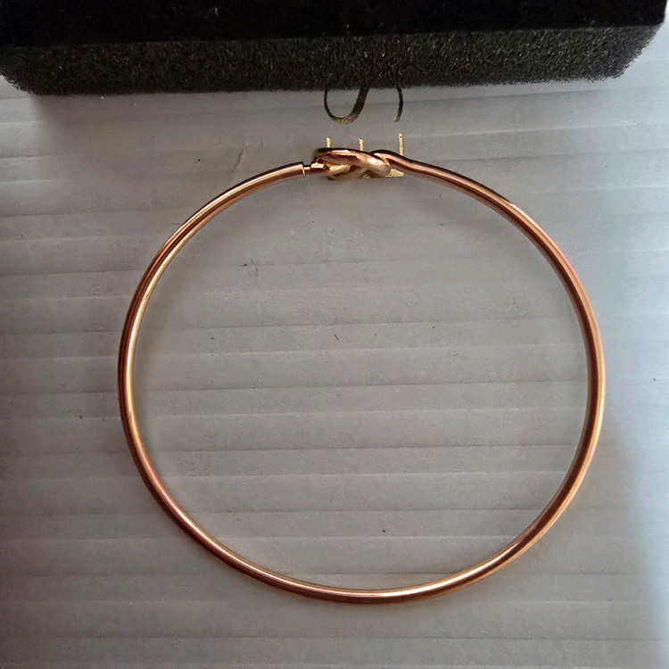 18k핑크골드 와이어 뱅글 팔찌--5