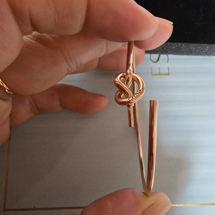 18k핑크골드 와이어 뱅글 팔찌--6