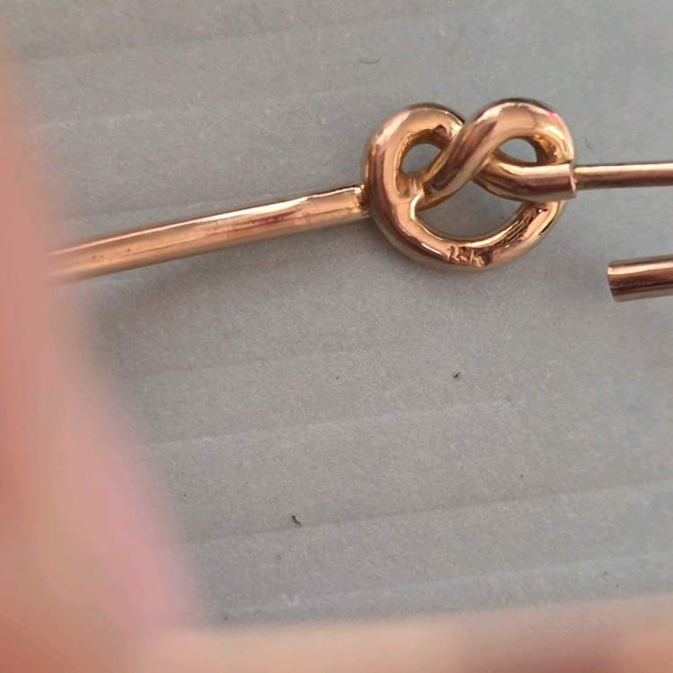 18k핑크골드 와이어 뱅글 팔찌--7