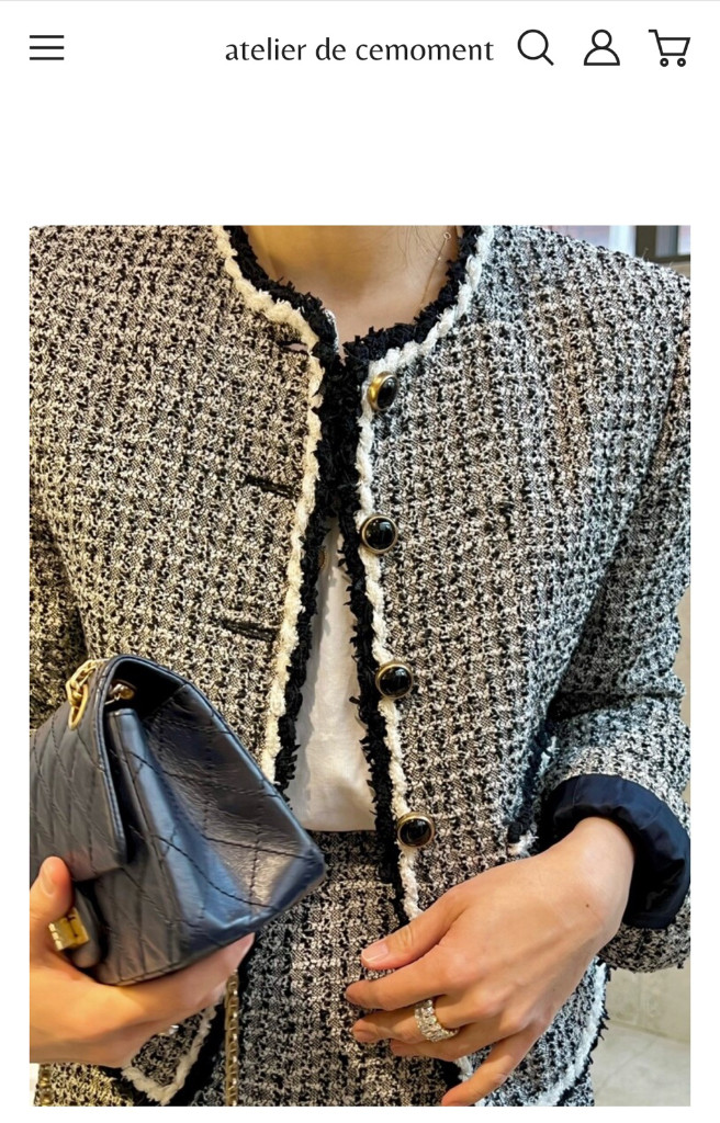 아뜰리에드쎄모먼 트위드자켓 36--1