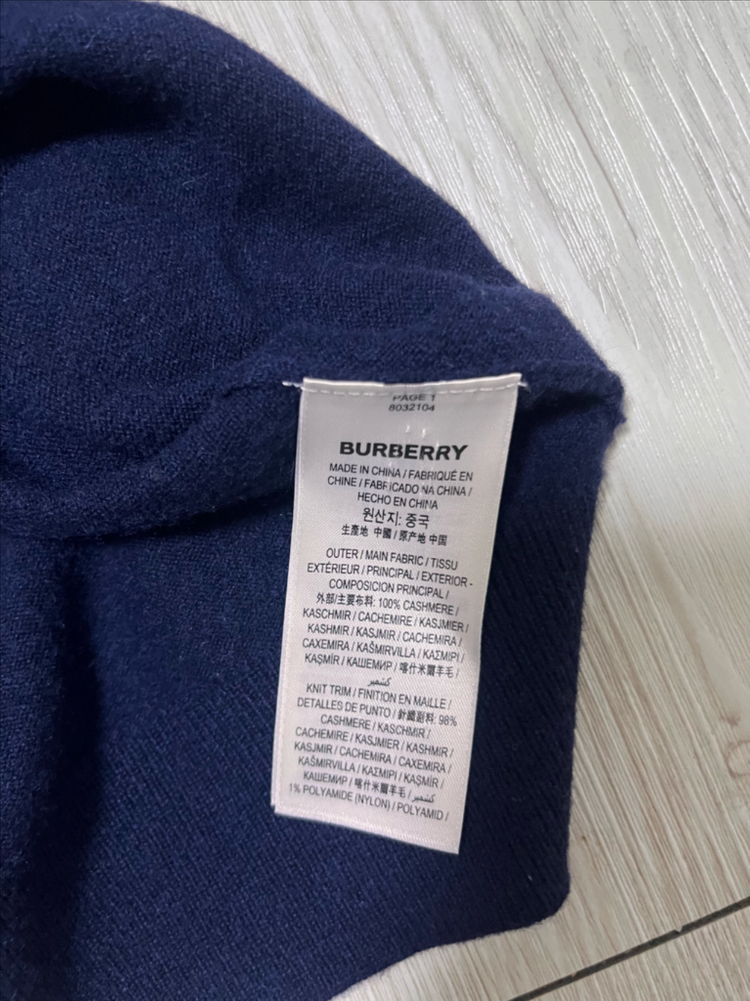 버버리 캐시미어 100 남성 니트--2