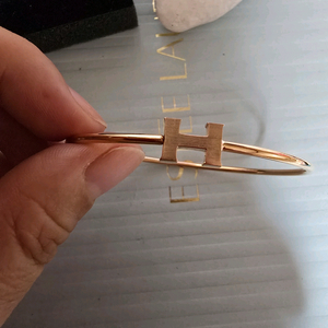 18k핑크골드 와이어 뱅글 팔찌