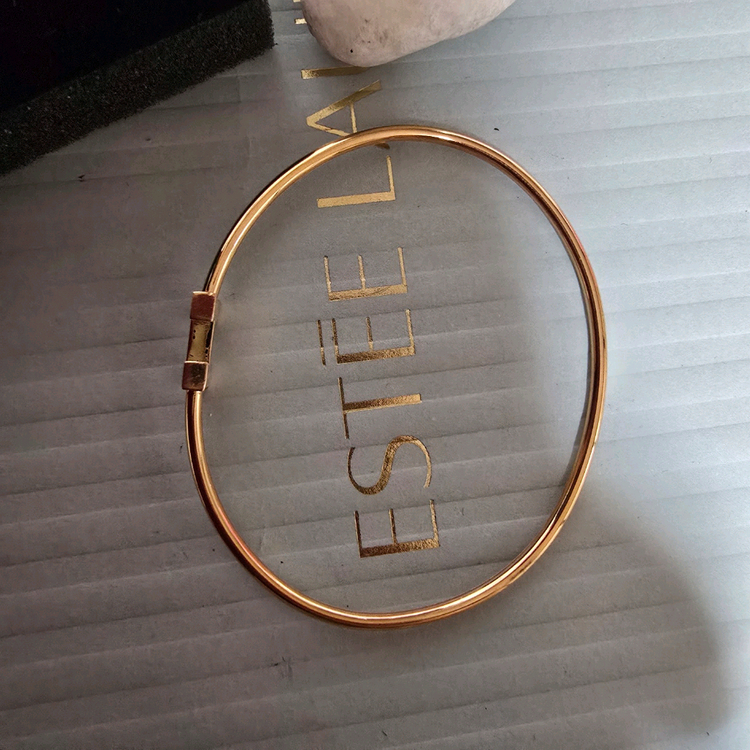 18k핑크골드 와이어 뱅글 팔찌--3