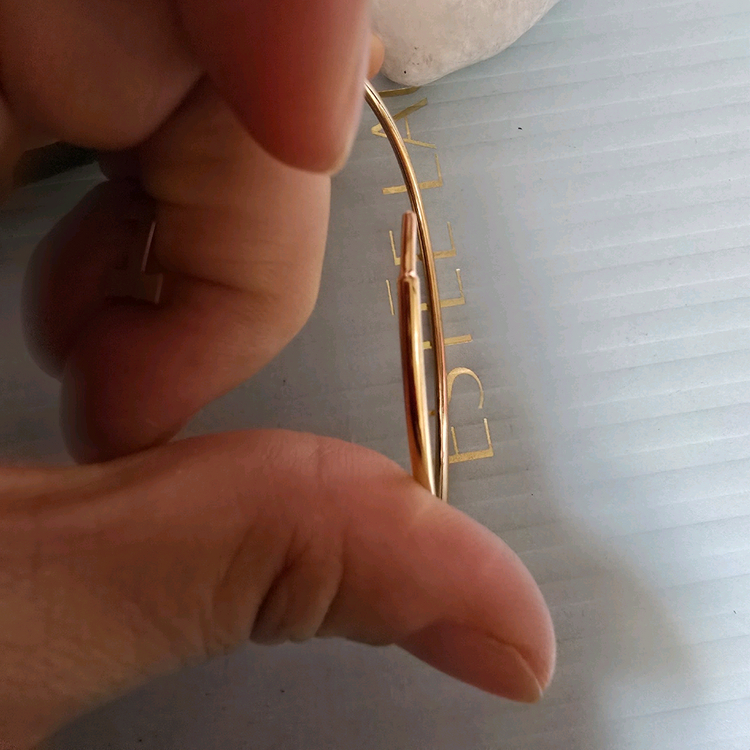 18k핑크골드 와이어 뱅글 팔찌--6