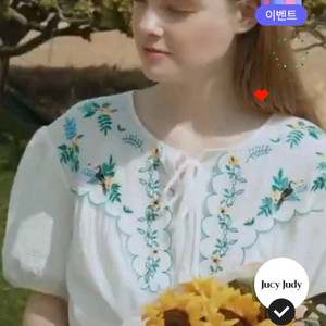 쥬시쥬디 자수 J네크 풀오픈 원피스 (착불)