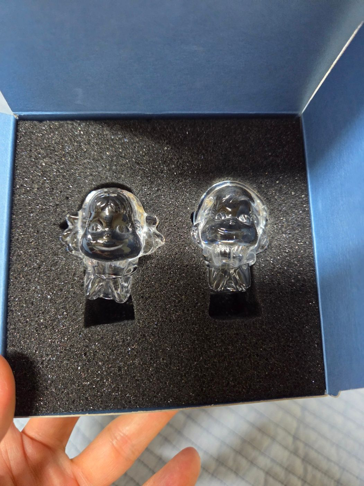 후지야 페코짱 peko 롱 천수건 페코 포코 방울 수레 장난감 크리스탈 유리 인형 4점 페코 포코 랜드 하우스--6