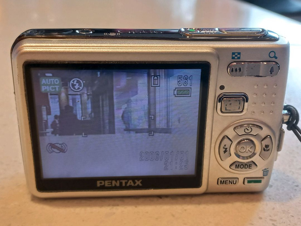 부품, 전시용) 펜탁스 Optio A10 실버 색상 디지털 카메라 이미지