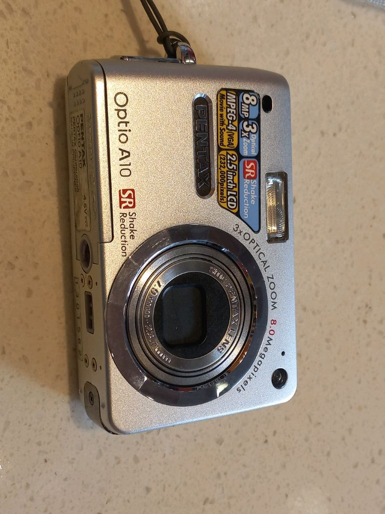 부품, 전시용) 펜탁스 Optio A10 실버 색상 디지털 카메라 이미지