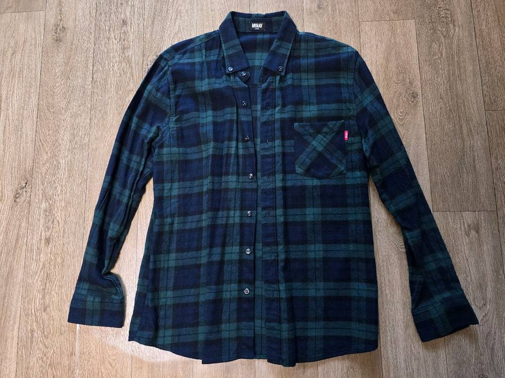 미나브 타탄체크 셔츠 L 새제품 팝니다--1