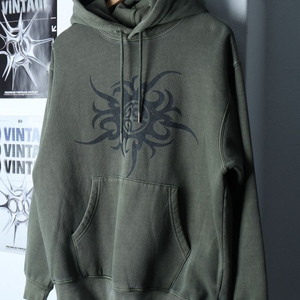 (S-M) 마하그리드 후드티셔츠 빅로고 포켓 기모