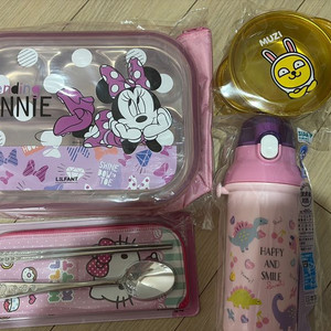 [새상품] 어린이집 유치원 준비물 세트 (식판,스케이터 물병 등) 이미지