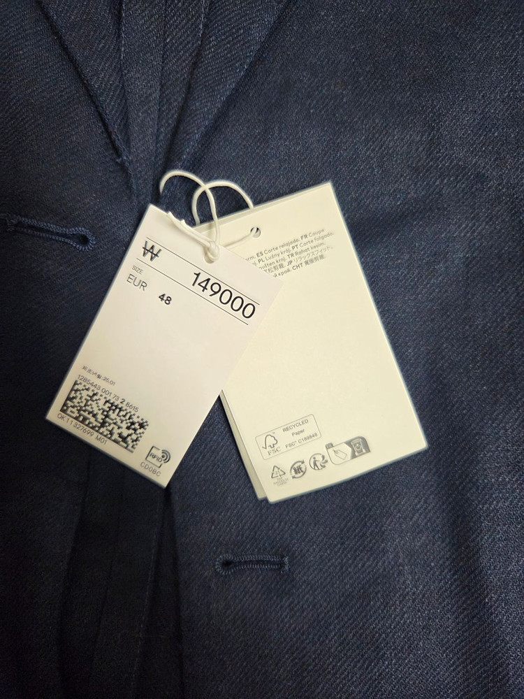 H&M 남성 더블 린넨 블레이드 자켓 새상품--1