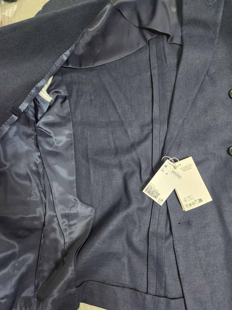 H&M 남성 더블 린넨 블레이드 자켓 새상품--4