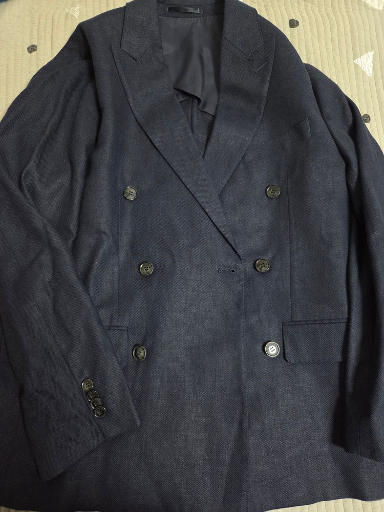 H&M 남성 더블 린넨 블레이드 자켓 새상품--5