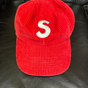 슈프림 코듀로이 레드 볼캡