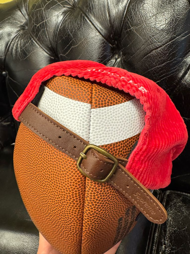 슈프림 코듀로이 레드 볼캡--3