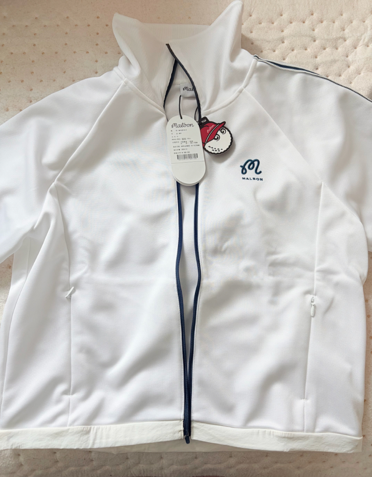 말본 골프(여성의류) 소프트 트랙탑 저지 자켓 (WHITE) 색상 팝니다--8