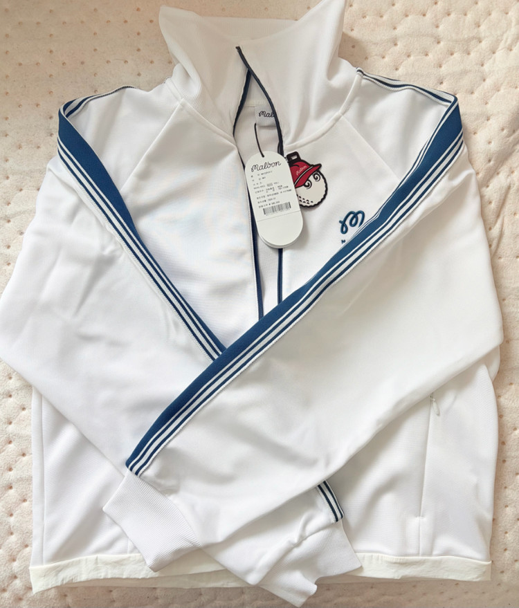 말본 골프(여성의류) 소프트 트랙탑 저지 자켓 (WHITE) 색상 팝니다--9