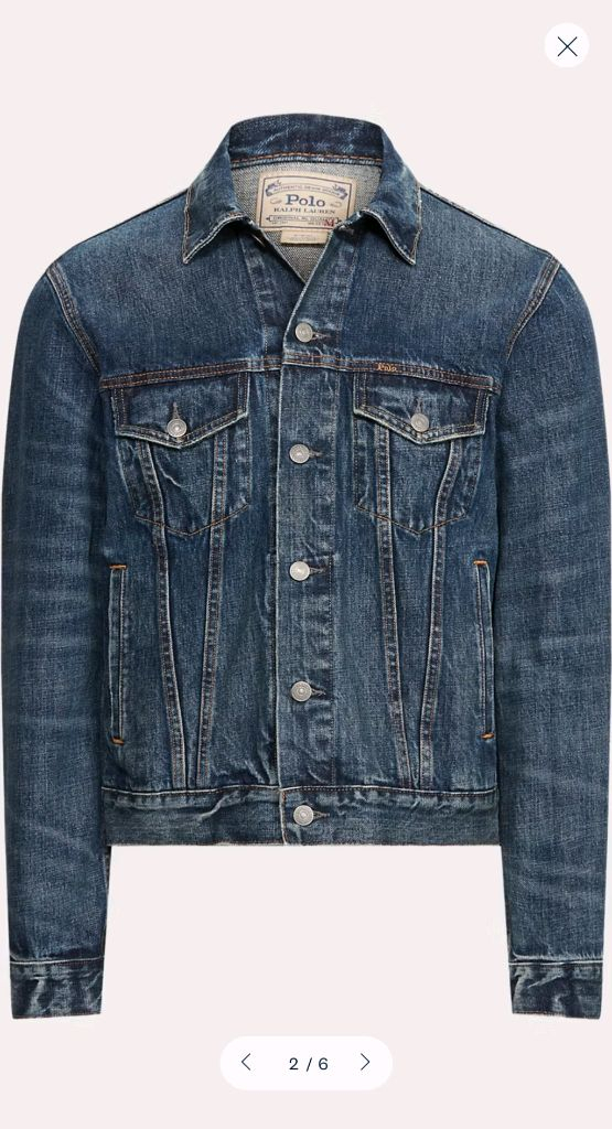 (교신가능 내용있음)폴로(Polo) 페이티드 데님 트러커 재킷 S--2