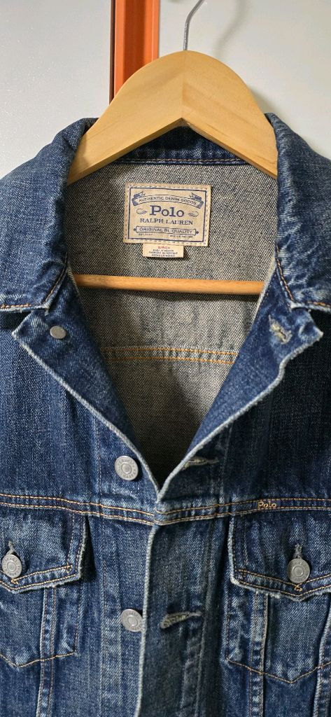 (교신가능 내용있음)폴로(Polo) 페이티드 데님 트러커 재킷 S--7