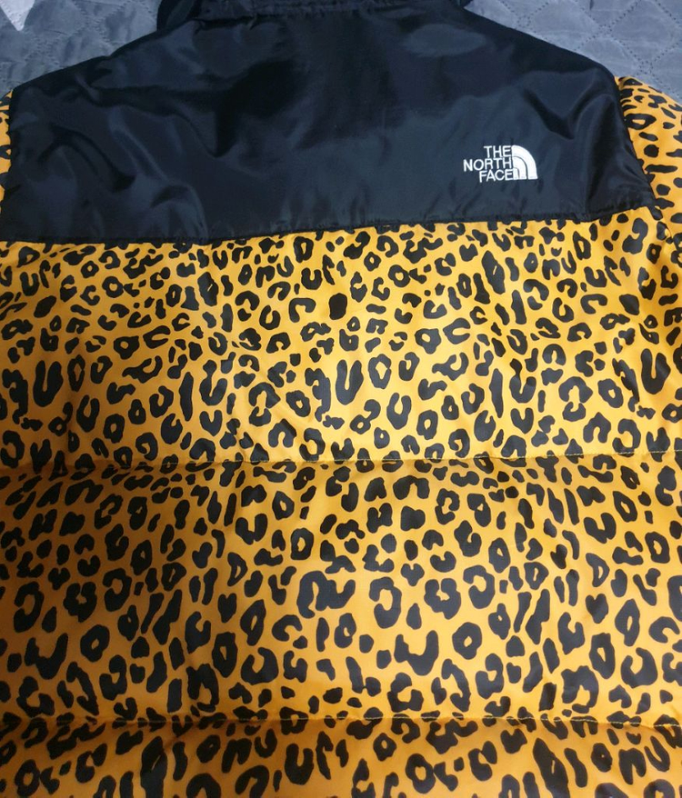 노스페이스 슈프림 11fw 레오파드 눕시 치토스 패딩 (L)--4
