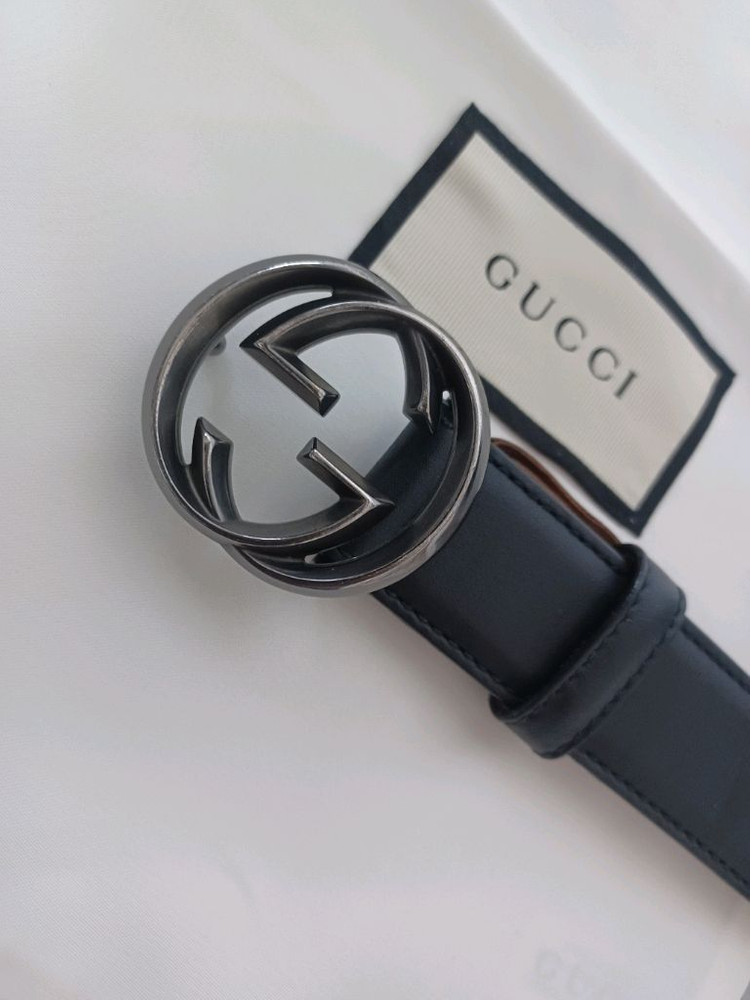 구찌 인터로킹 남성벨트 95 정품 이미지