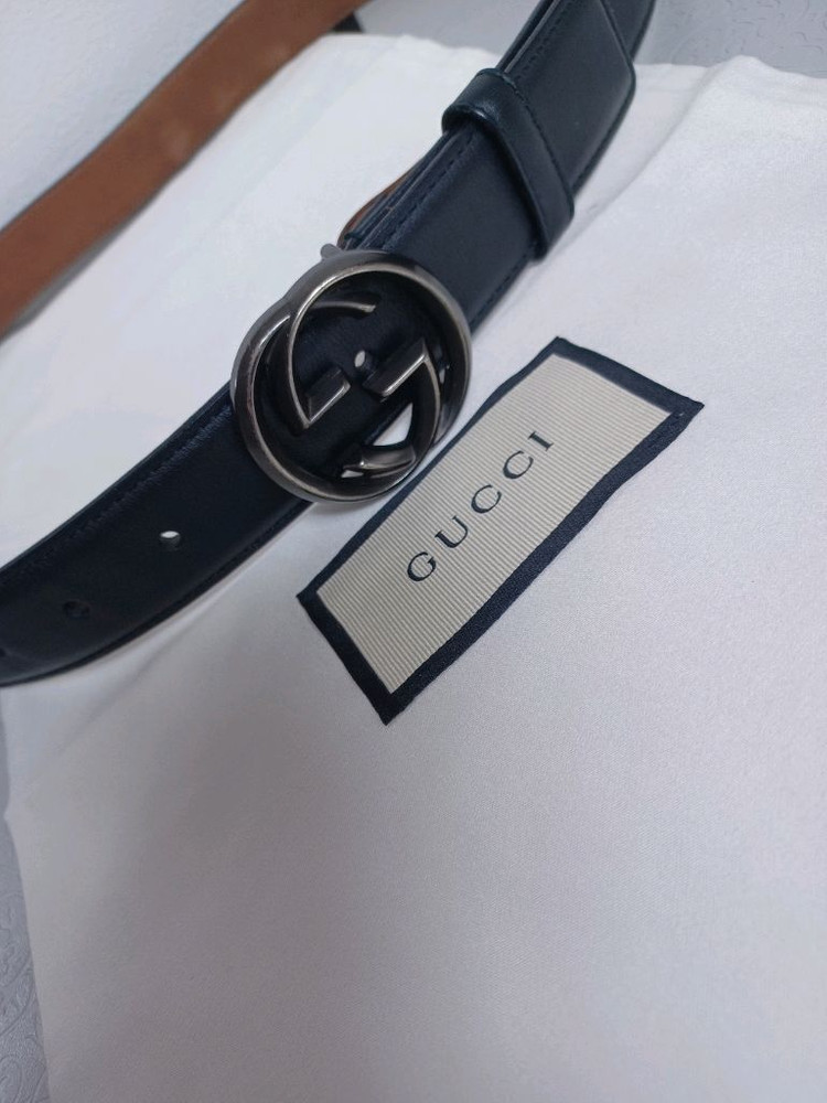 구찌 인터로킹 남성벨트 95 정품 이미지