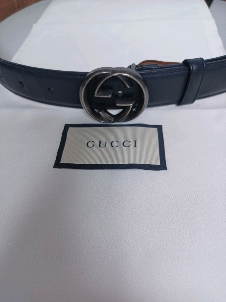 구찌 인터로킹 남성벨트 95 정품 이미지