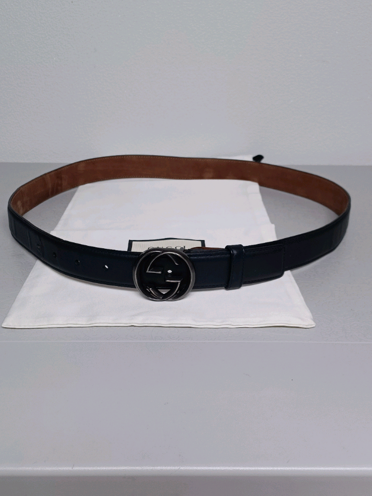 구찌 인터로킹 남성벨트 95 정품 이미지
