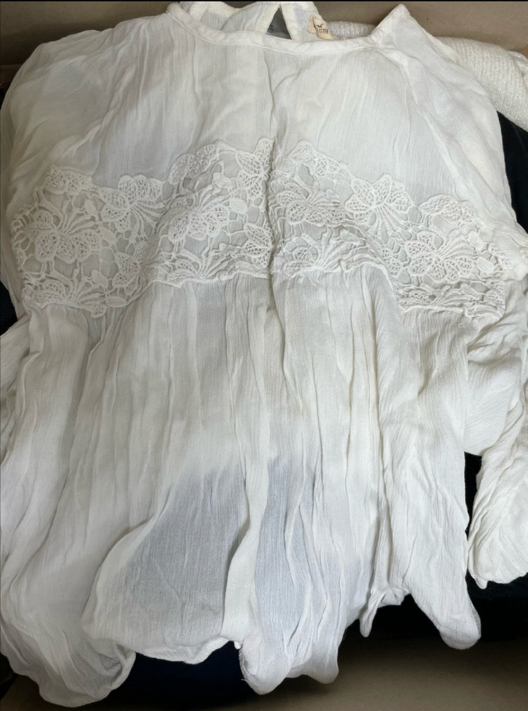 Hollister 홀리스터 아이보리 레이스 블라우스 S--0