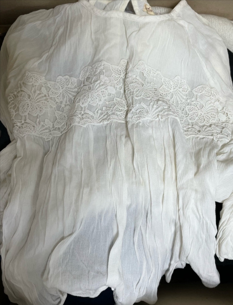 Hollister 홀리스터 아이보리 레이스 블라우스 S--2