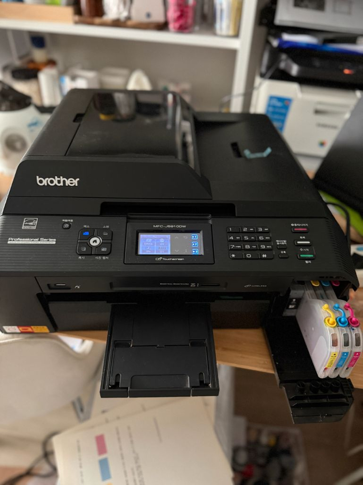 브라더 MFC-J5910DW A3 인쇄가능 잉크젯 복합기, 스캔 복사 팩스 프린터- 터치스크린으로 편리하게 사용할--1