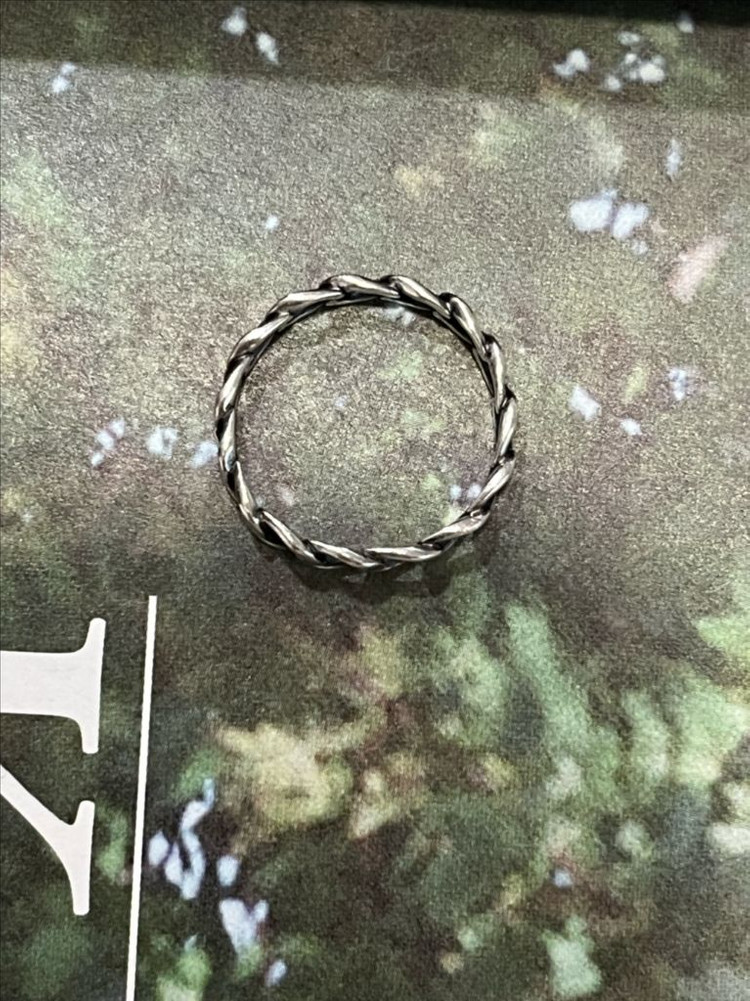 가벼운 체인 925 실버 은 반지 #13 이미지