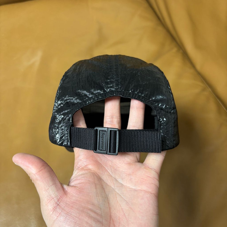 슈프림 캠프캡 모자 박스로고 23fw 글로스 립스탑 블랙--7