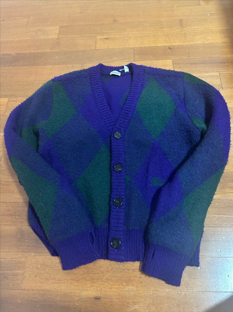 버버리 아가일 가디건 m사이즈 새상품--1