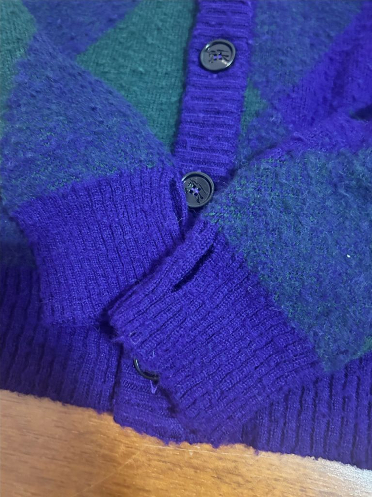 버버리 아가일 가디건 m사이즈 새상품--2