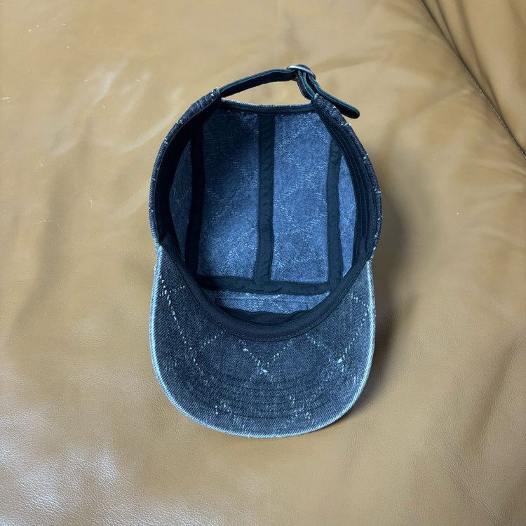 슈프림 캠프캡 모자 박스로고 23fw 펀치드 데님 블랙--6