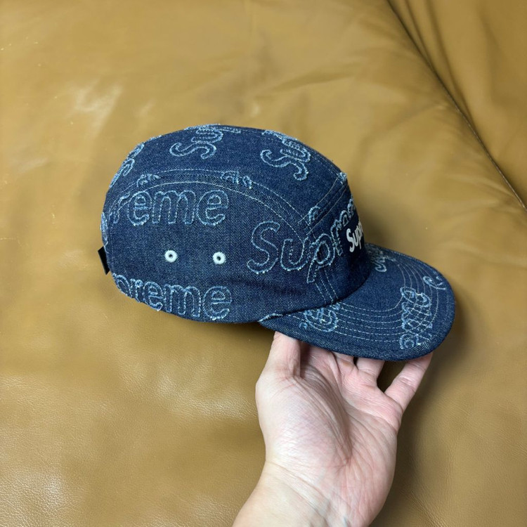 슈프림 캠프캡 모자 박스로고 데님--2