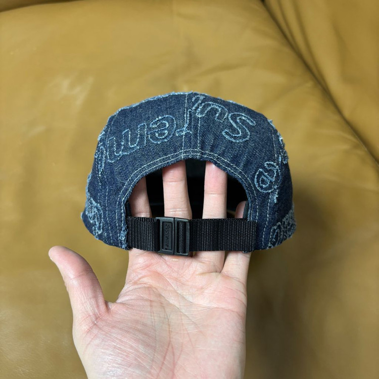 슈프림 캠프캡 모자 박스로고 데님--6
