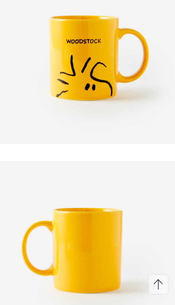 피너츠 우드스탁 페이스 머그컵--1