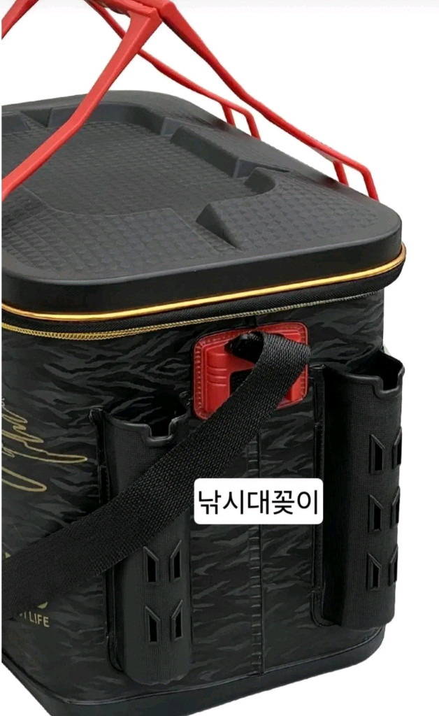 고급형 하드밑밥통겸살림통40cm낚시대꽂이 기포기장착가능 내부소품통--6