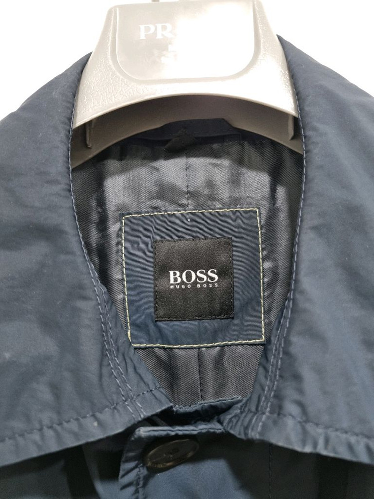남성 휴고보스 트렌치 맥코트 자켓 네이비 이미지