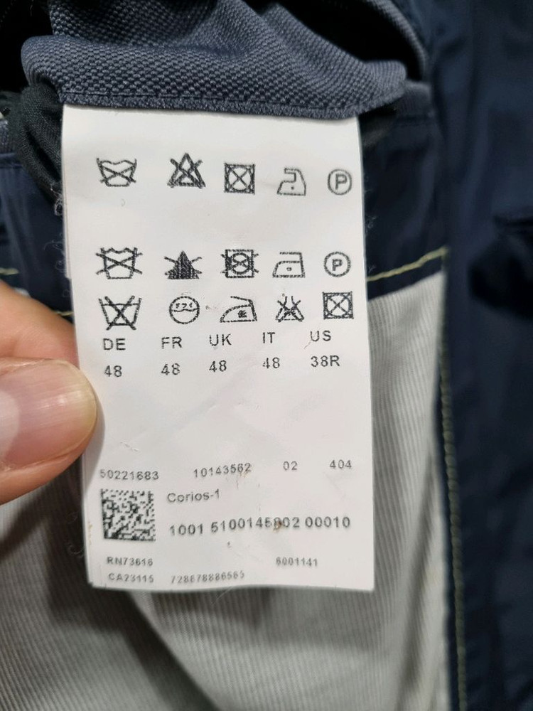 남성 휴고보스 트렌치 맥코트 자켓 네이비 이미지