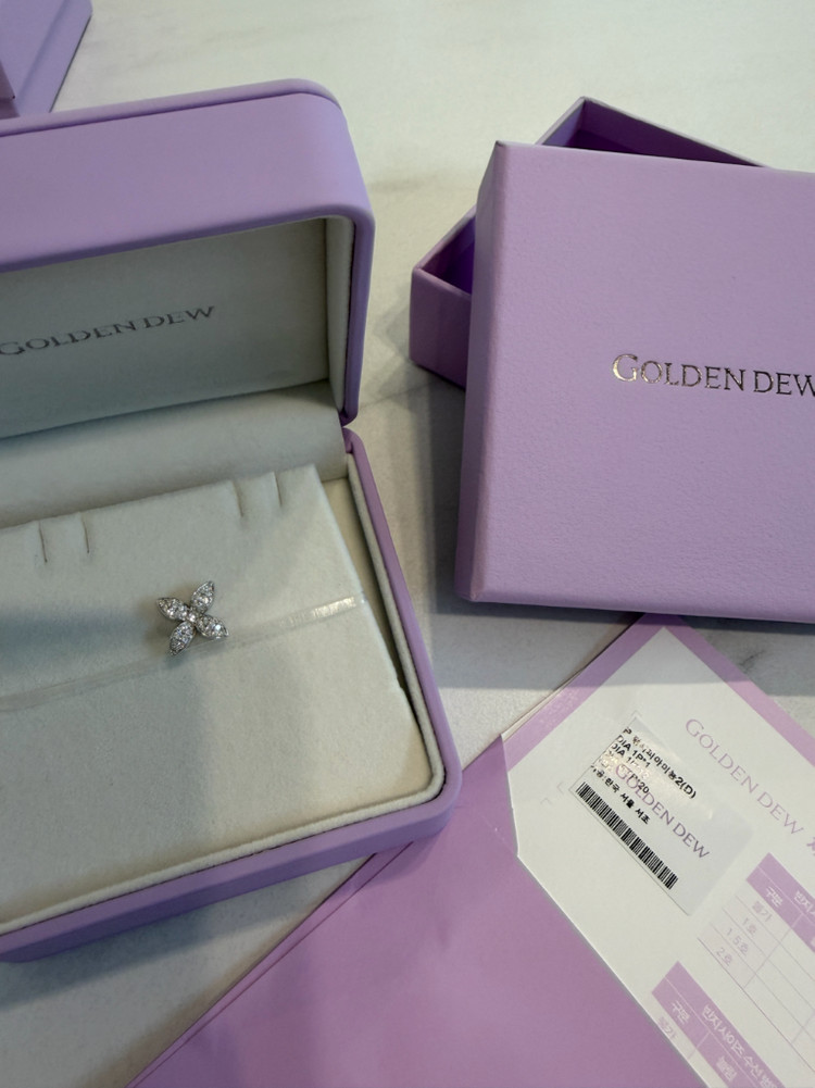 골든듀 미뇽 화이트골드 팬던트--2