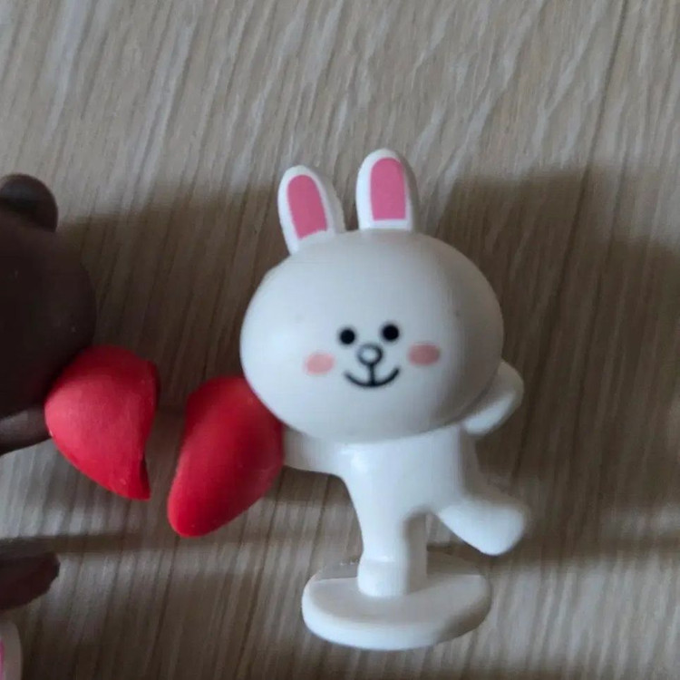 (일괄 전종 +1) 밀큐어 라인프렌즈 피규어 가챠 하트--1