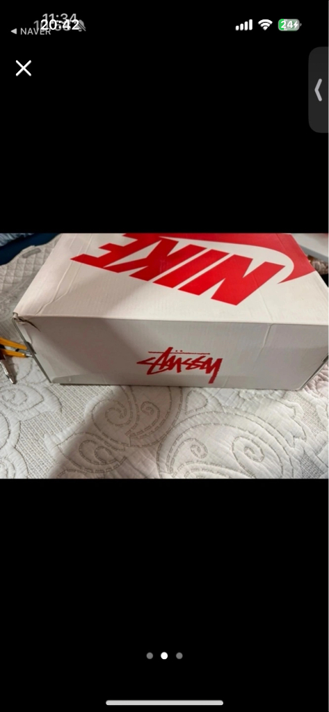 나이키 x 스투시 에어 줌 스피리돈 케이지 2 퓨어 플래티넘 이미지