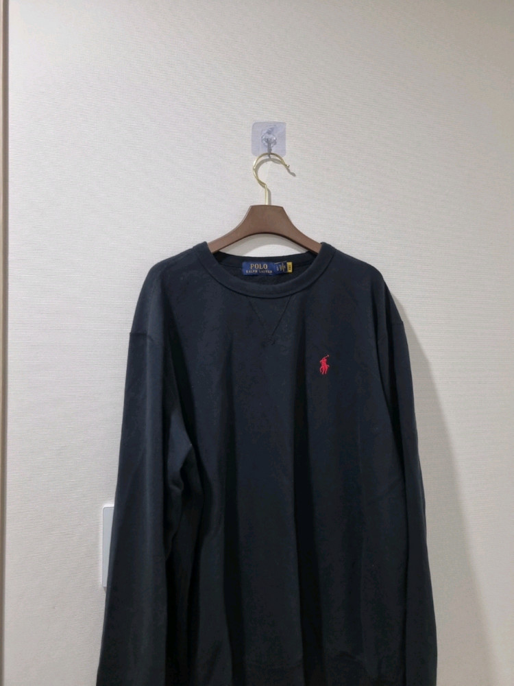 폴로 랄프로렌 블랙 맨투맨 티셔츠--1