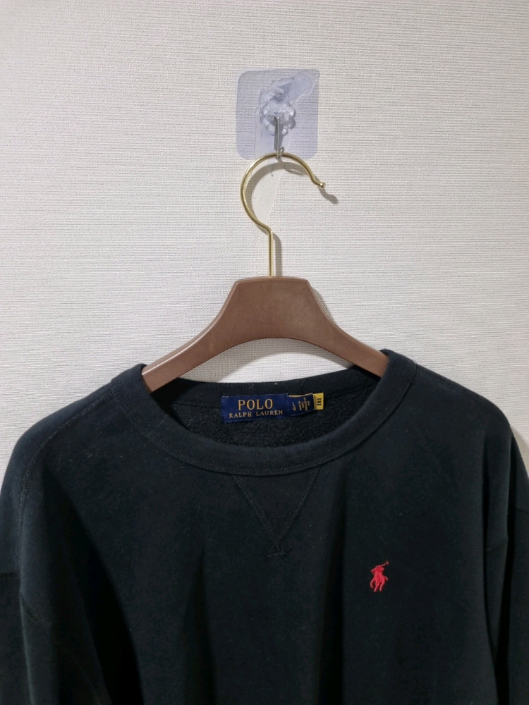 폴로 랄프로렌 블랙 맨투맨 티셔츠--3