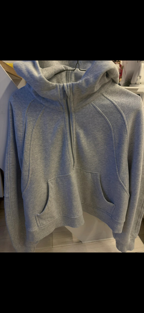 룰루레몬 스쿠바 크롭후드 66 그레이 연회색--2