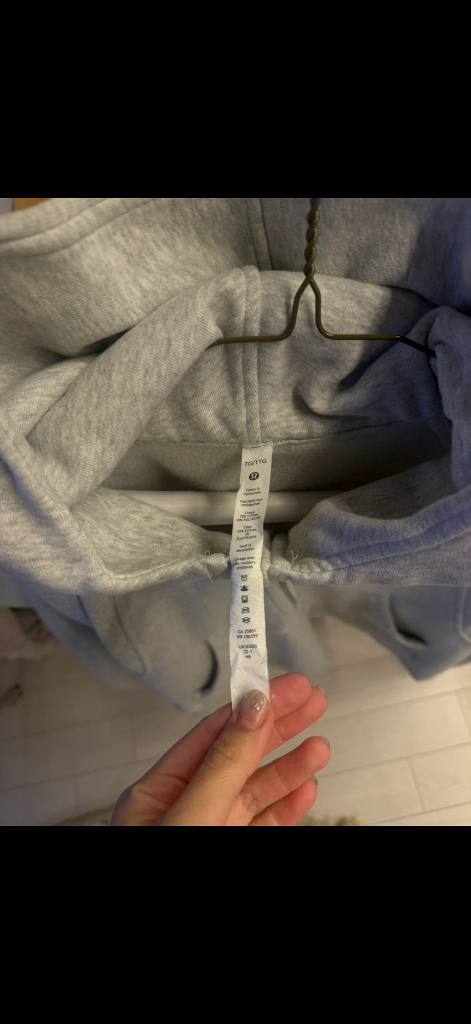 룰루레몬 스쿠바 크롭후드 66 그레이 연회색--3